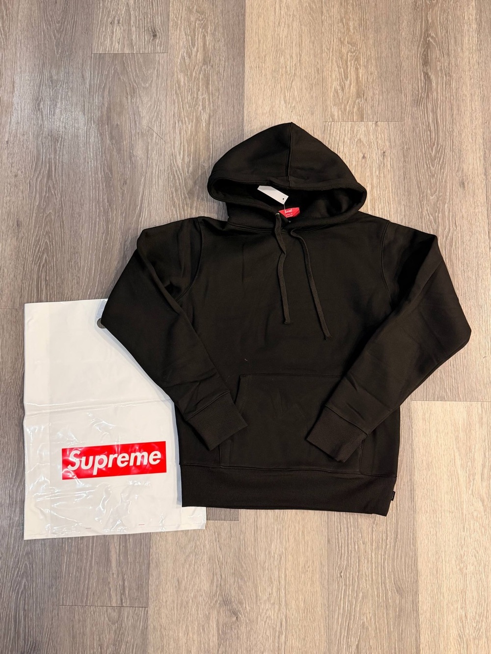 Supreme Black Hooded Pullover Sweater